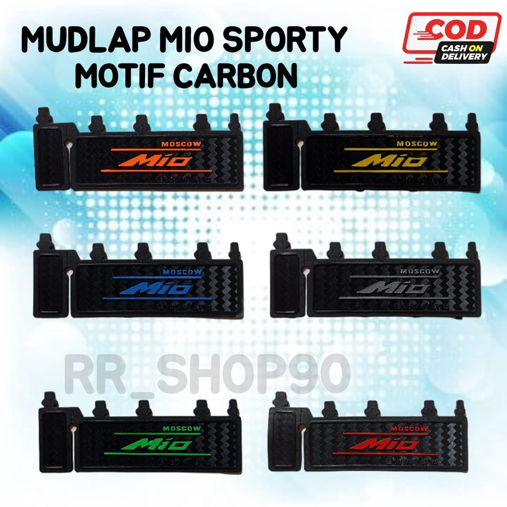 MUDLAP MOTIF CARBON MOTOR MIO SPORTY KARET PELINDUNG LUMPUR