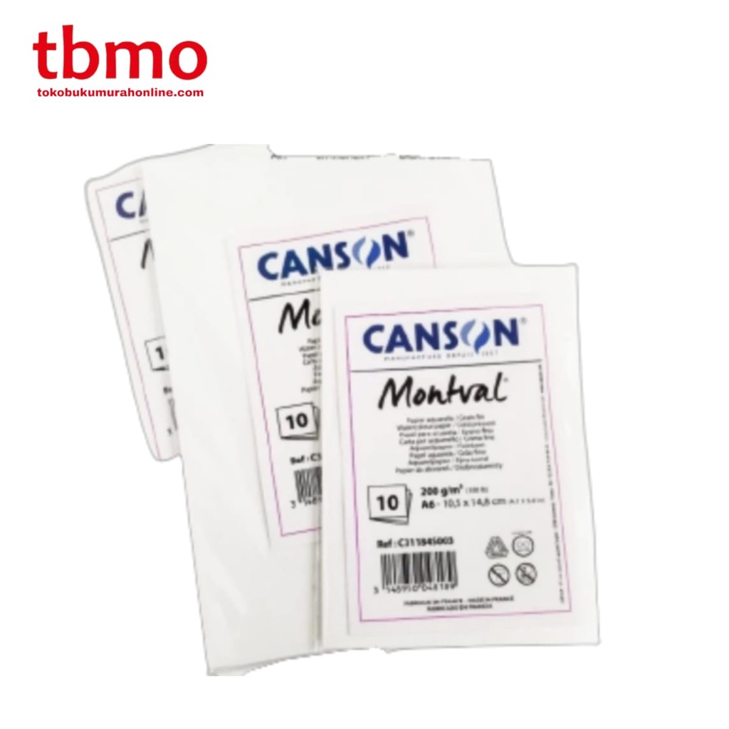 

TBMO CANSON MONTVAL 10S A6 200GR BANTEX C31184S0003 / KERTAS CAT AIR