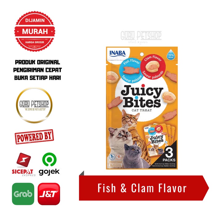 Inaba Juicy Bites Cat Treat ( isi 3 sachet) / Snack Kucing