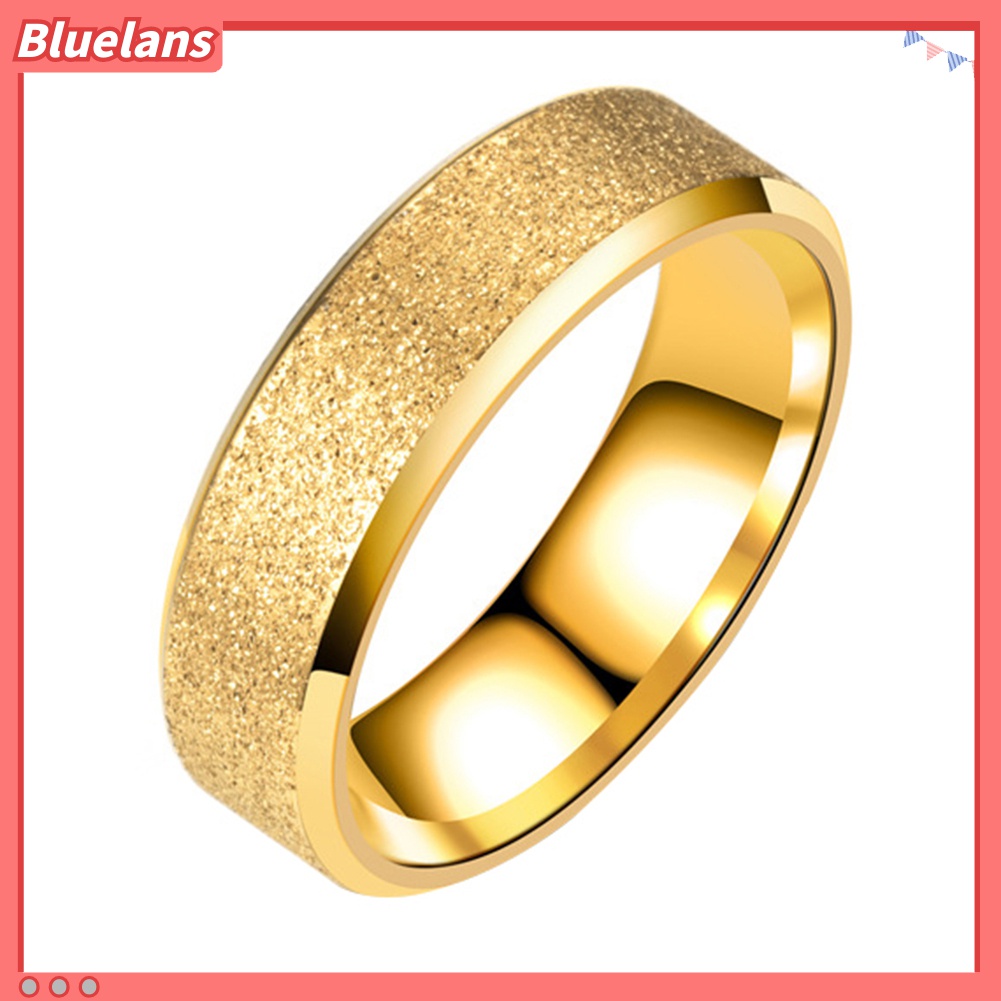 Cincin Jari Model Double Beveled Frosted Untuk Pria Dan Wanita