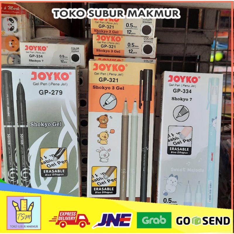 

[1 LUSIN] SHOKYO GELL PEN TINTA HITAM BISA DIHAPUS - JOYKO