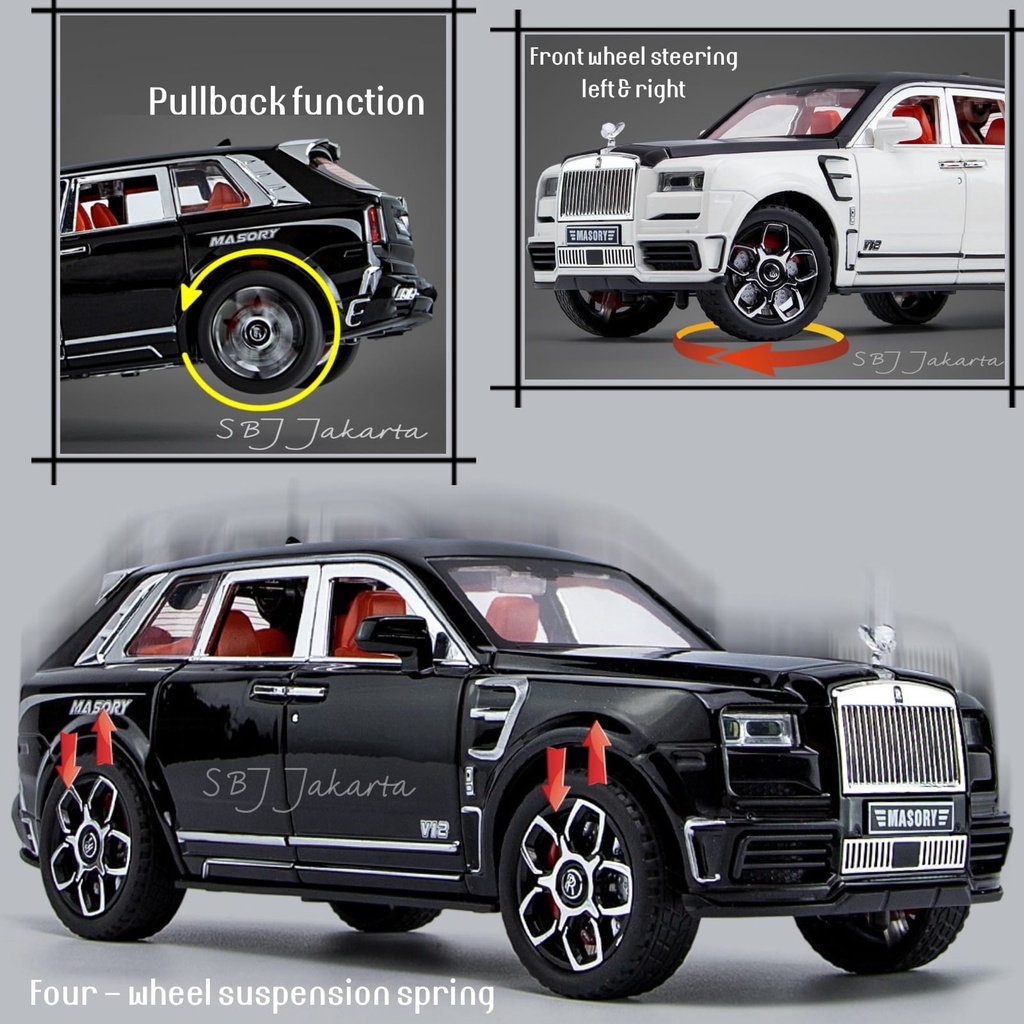 DIECAST Miniatur MOBIL ROLLS ROYCE CULLINAN MANSORY Skala 1:24