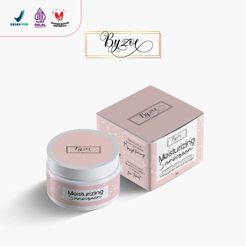 Byzoe 2in1 Sunscreen and Moisturizing SPF 45PA++ Barrier Repair and Protection Glowing and Brightening BPOM