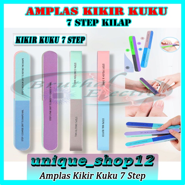 Amplas Kuku Alat Manicure Pedicure Kikir kuku Asahan Polish Dan Asahan 7Step
