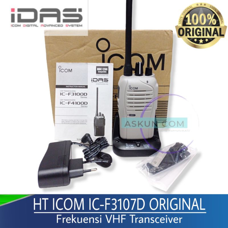 HT ICOM IC-F3107D VHF Transceiver Digital dan Analog Polantas