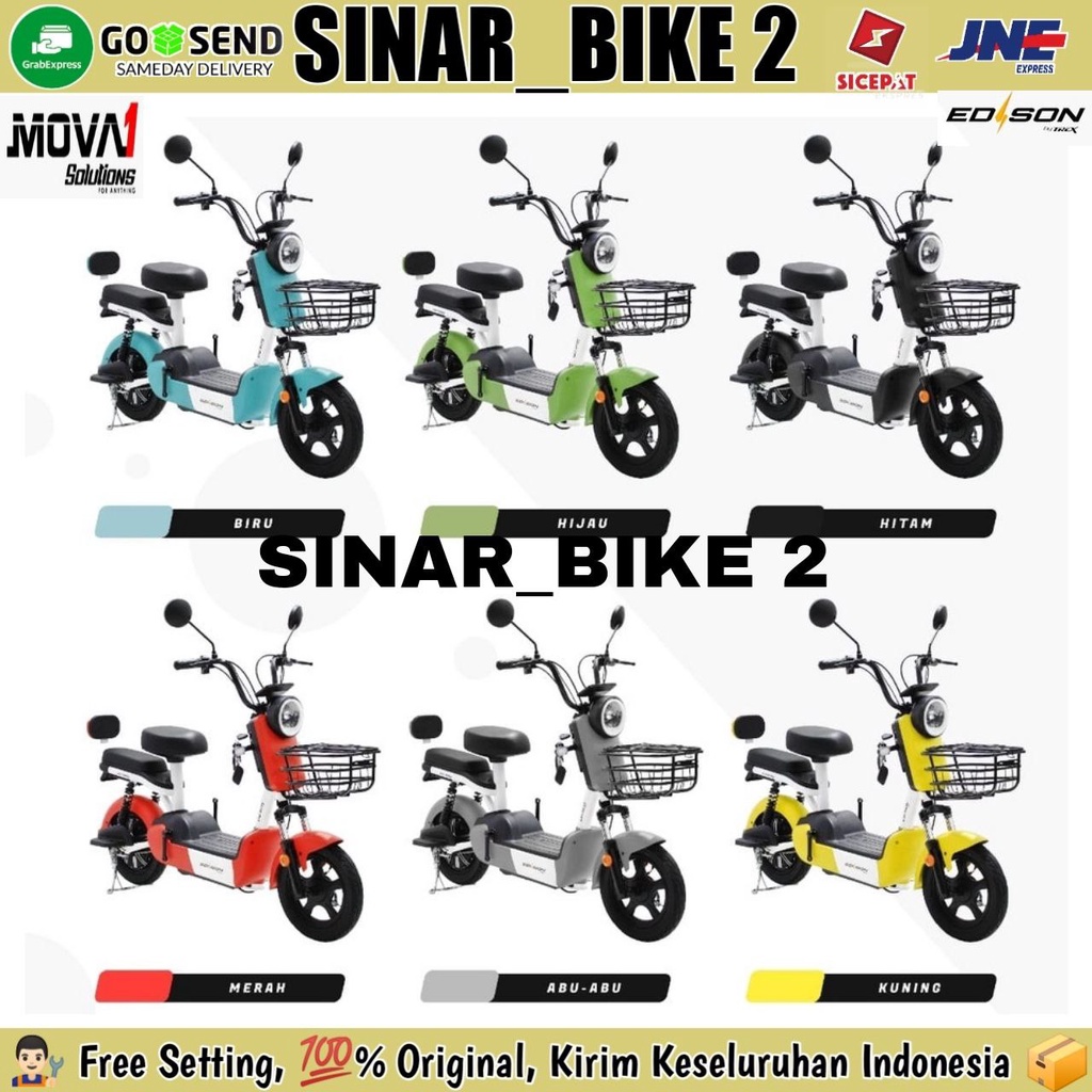 Sepeda Listrik Edison Mova1 Electric E Bike 350 Watt