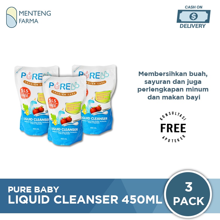 Pure Baby Combo Liquid Cleanser 450 mL - Pembersih Perlengkapan Bayi