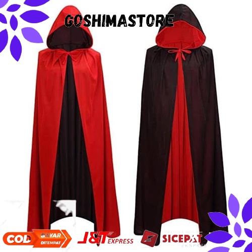 Jual Goshimastore - Jubah Red Riding Hood Dewasa Merah Hitam Halloween ...