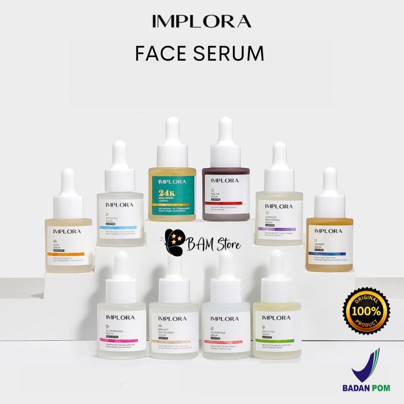 IMPLORA SERUM WAJAH ORIGINAL Serum Wajah Implora / Acne Serum Implora / Luminous Serum Implora / Pee
