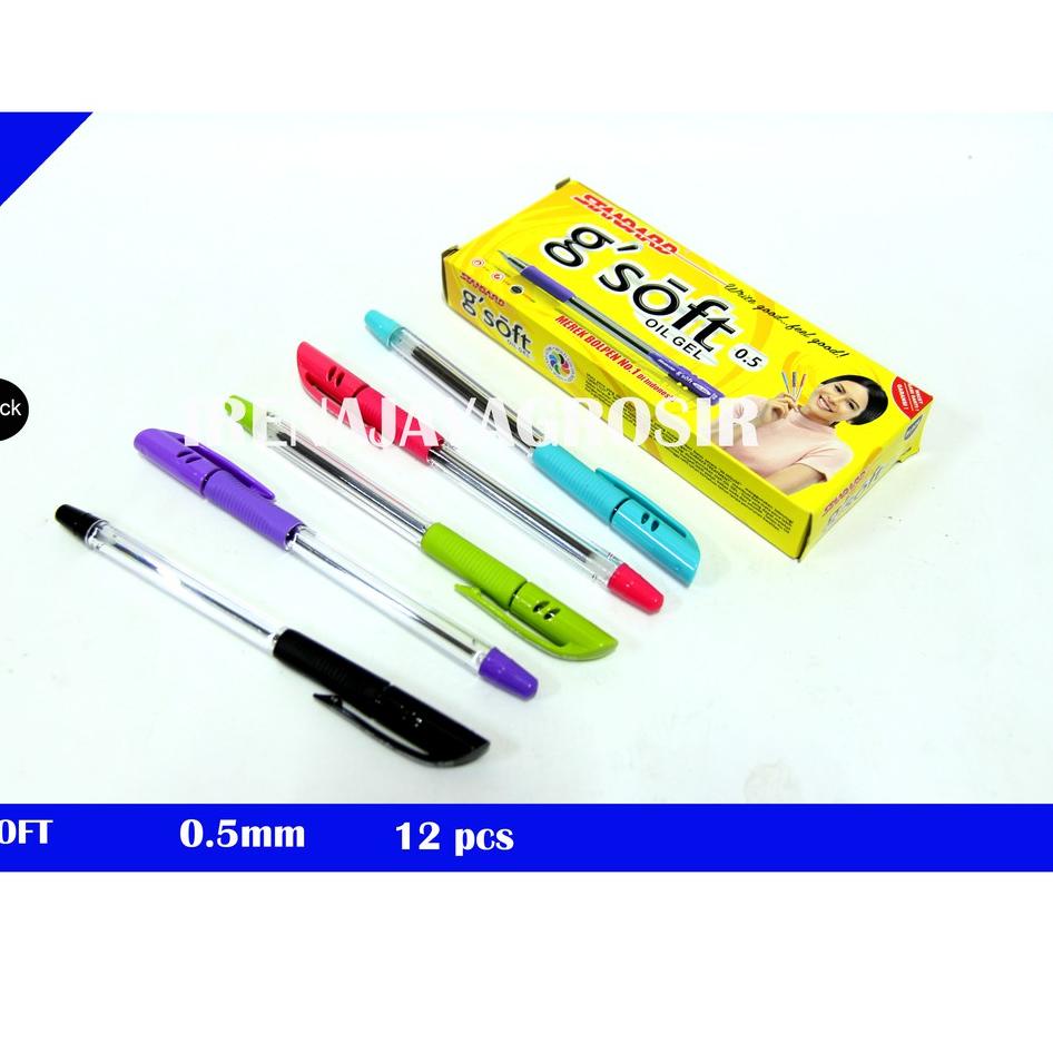 

(PROMO 8QT62) IRENAJAYAGROSIR - STANDARD PULPEN BOLPEN G SOFT PENA GSOFT 0,5 12 PCS GROSIR MURAH ★