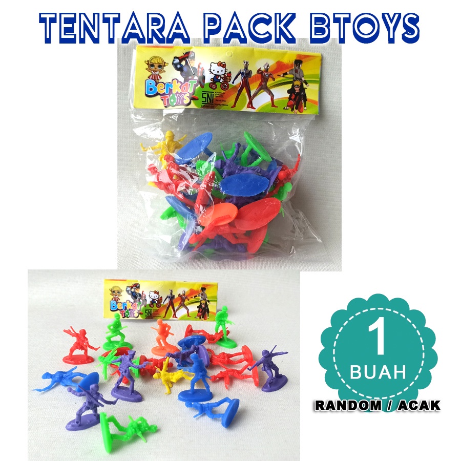 Mainan figure tentara plastik pack BERKAT TOYS - Tentara PACK BTOYS