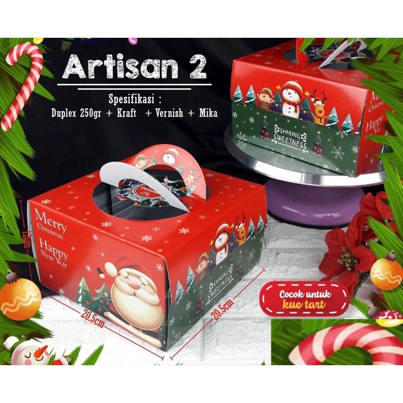 

BOX TART ARTISAN NATAL MERRY CHRISTMAS