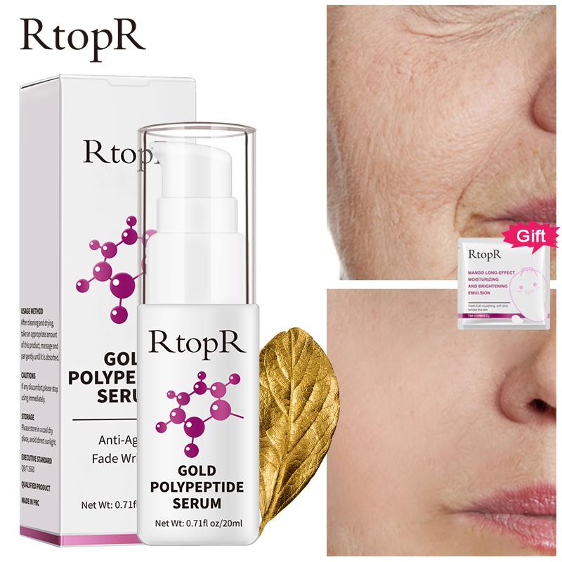 RTOPR GOLD Polypeptide Serum Perbaikan Kulit Anti-Penuaan Perawatan Anti Kerut Mengencangkan Kulit