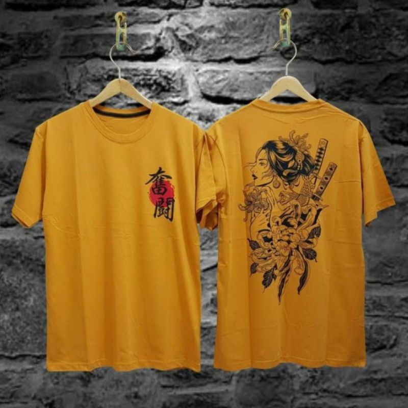 BISA CODBISA COD BAJU KAOS TOKYO GEISHA KONDE /SAMURAI JEPANG/ BAJU DISTRO VIRAL/ BAJU KAO KEREN