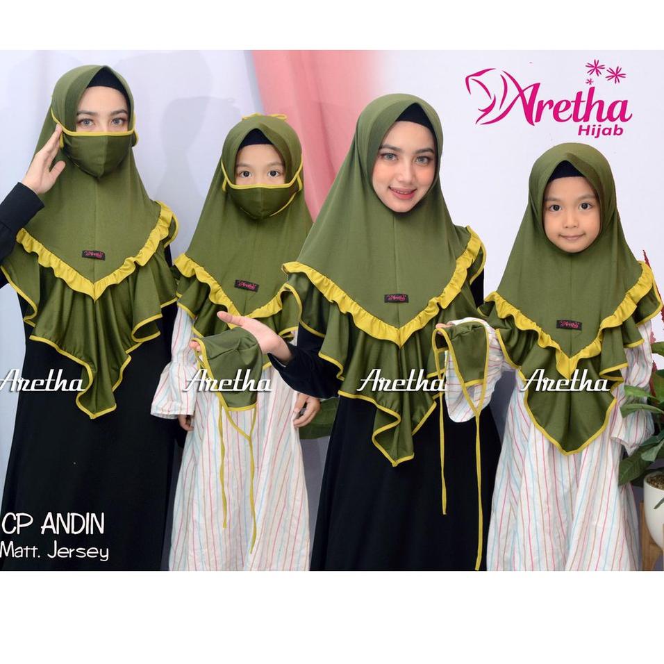 API.18Oc22g ▪ HIJAB COUPLE ANDIN  / JILBAB COUPLE IBU DAN ANAK ORI ARETHA