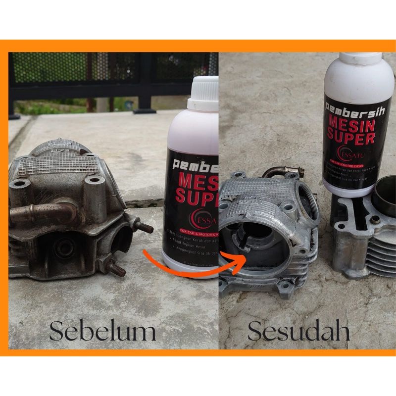 Cairan Pembersih Mesin Super Essatu 250 ML - Penghilang Kerak, Kotoran, Motor &amp; Mobil/Engine Degreaser