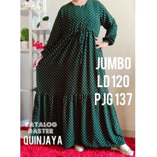 Gamis Rayon Ori Polkadot Canda series Jumbo LD 120cm by Katalog Daster ◦ MRE.18Oc22ᴹ