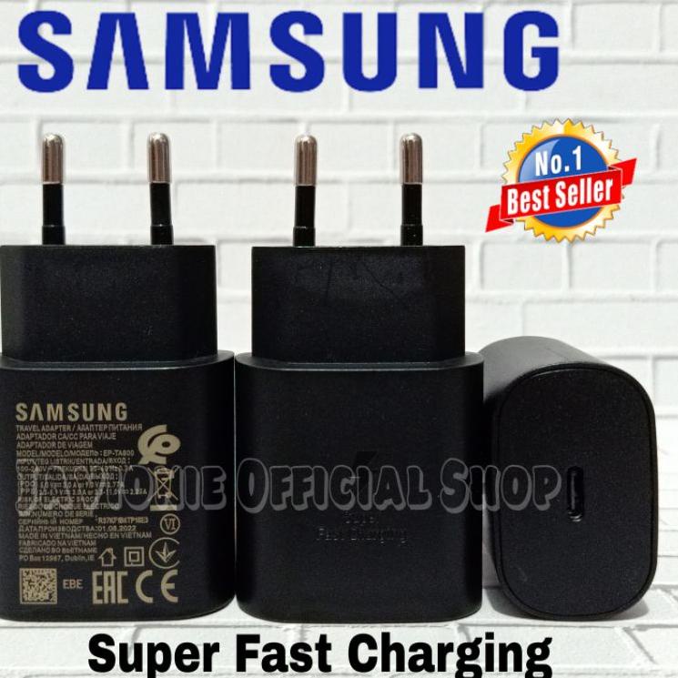 Produk Terpercaya Adaptor Kepala Charger Casan Samsung Galaxy A33 A53 A73 5G 25W Original USB C TO C