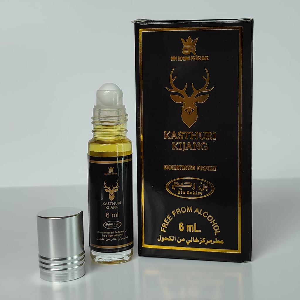 Parfum Bin Rohim Kasturi Kijang  6Ml Roll On 100% Minyak Wangi Non Alkohol