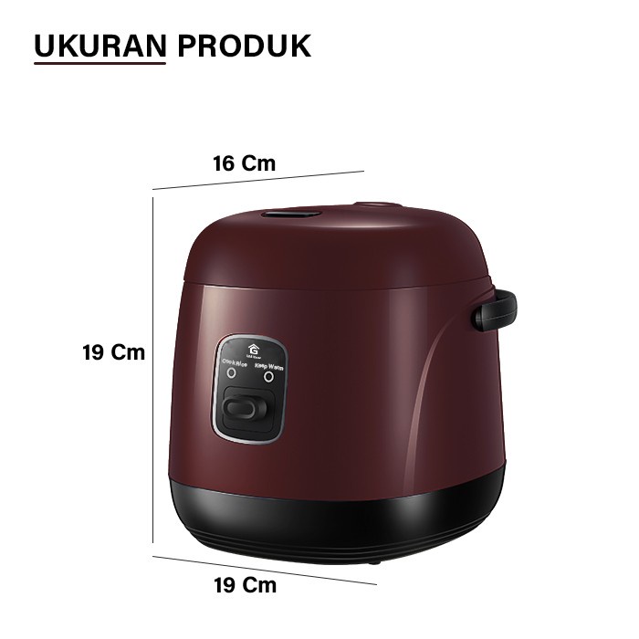 GM Bear Rice Cooker Mini 0.8 Liter 1337 - Belva Penanank Nasi Mini