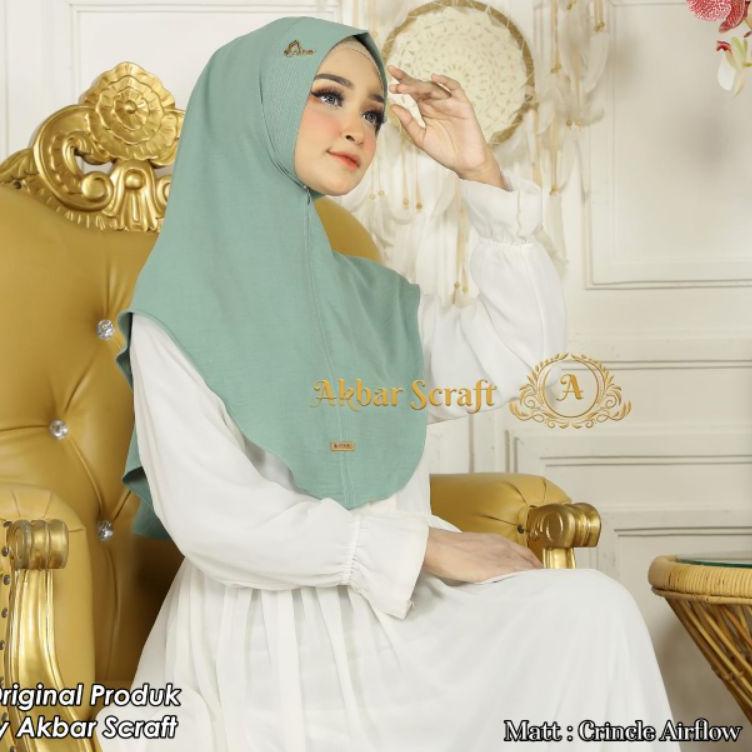 "SDO.18Oc22ᵞ" Jilbab Bergo Simple Daily Mini Oval 14 Ori Akbar Scraft
