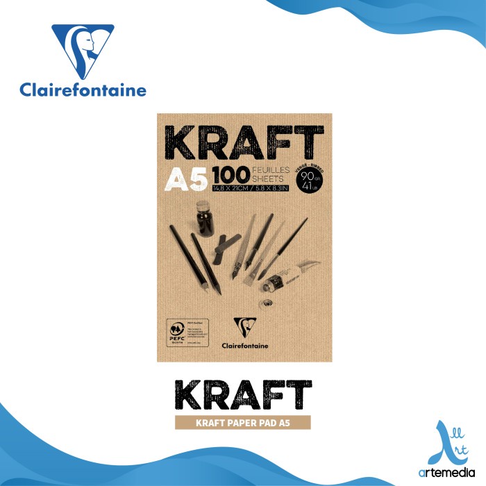 

Aman Kertas Gambar Clairefontaine A5 Kraft Brown Paper Pad Diskon