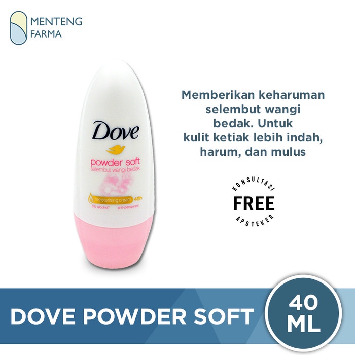 Jual Produk Dove Deodorant Roll On Powder Soft 40 Ml Kesegaran Wangi