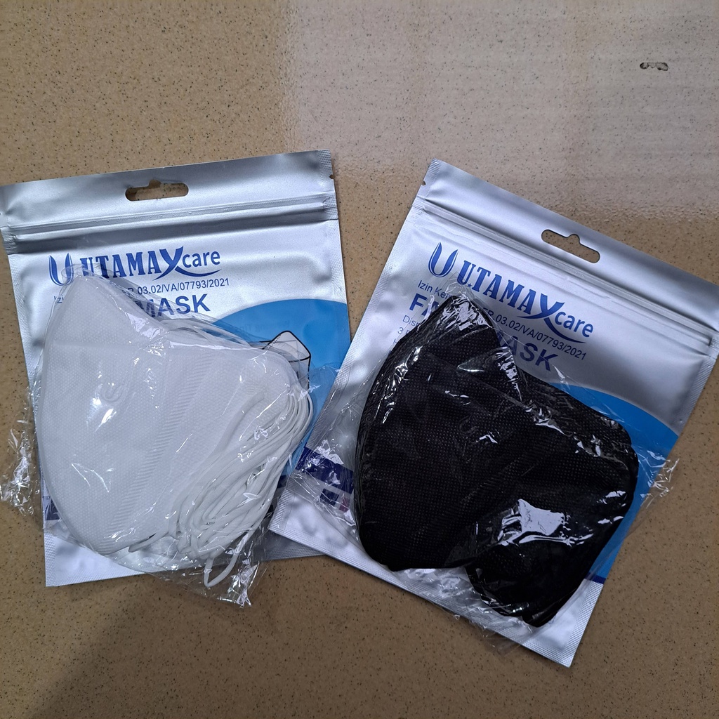 Masker Duckbill Utama U Warna 1 Zip 10 Pcs