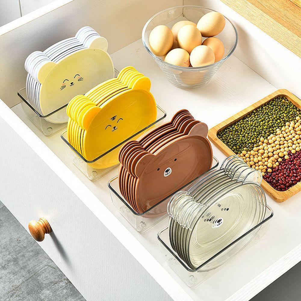 Top 5pcs Bear Snack Plate Perlengkapan Dapur Rumah Piring Makan Piring Kering Buah