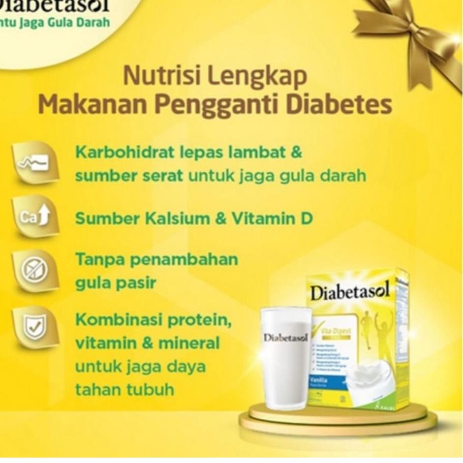 

Top banget--Diabetasol vanila 1000gr nutrisi susu diabetes