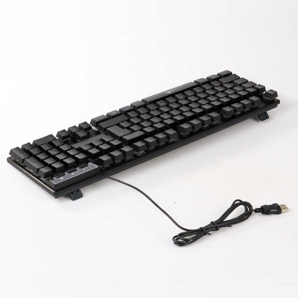 PAKET COMBO GAMING Keyboard Gaming with Mouse 1200 DPI LED RGB USB Kabel - LDKAI 832