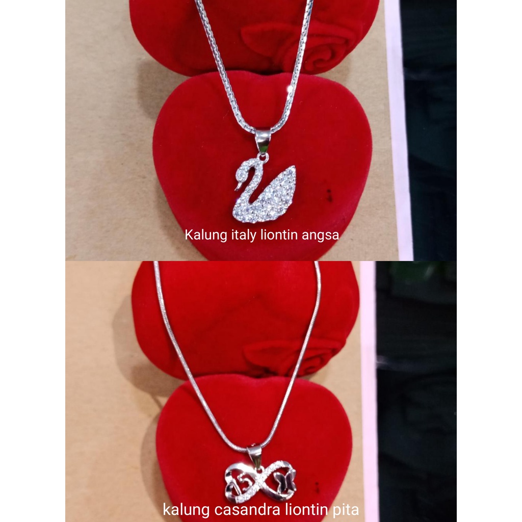 KALUNG LIONTIN WANITA PERAK ASLI 925