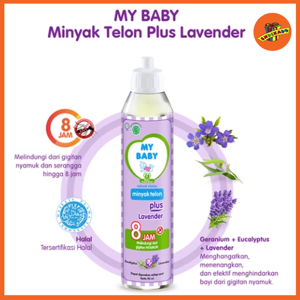 MAKASSAR! MY BABY TELON PLUS LAVENDER ANTI NYAMUK 90ML - Minyak Telon