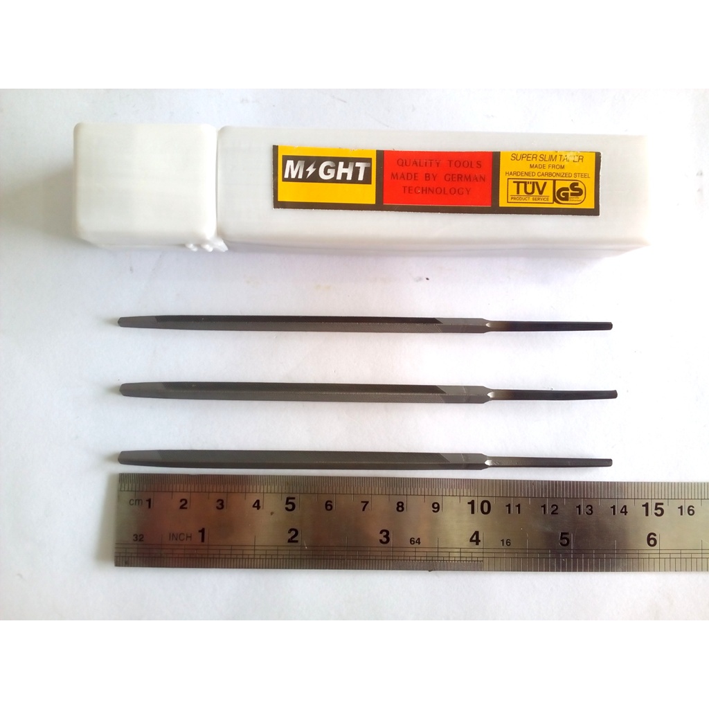 Kikir segitiga 4&quot; 1 Pcs  Kotak Curah/Kikir Gergaji Kayu Slim/Kikir Segitiga/Slim Taper Saw Files