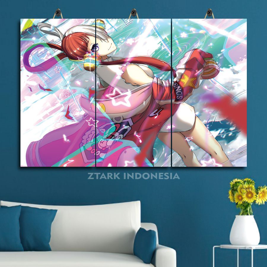 POSTER KAYU ANIME LAW SHANKS KAIDO ONE PIECE 45X30 MULTIPANEL YUOL6/UJ9EB/ PAJANGAN DINDING ANIME ON