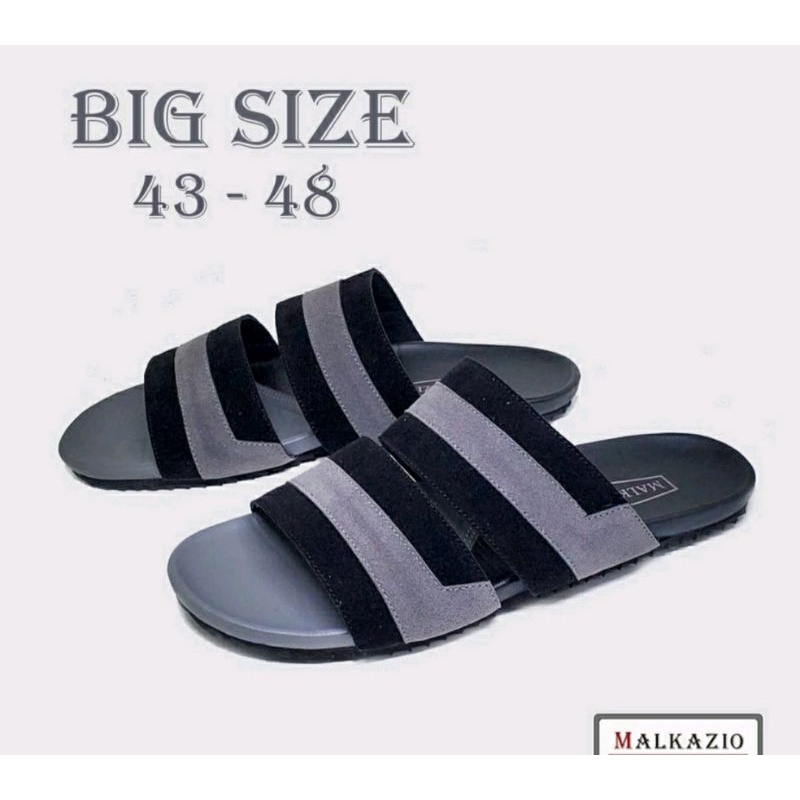 Sandal SLIDE K03.Black Super JUMBO 43-48 Sendal Kaki Bule LUAR Negri Size Besar JUMBO Kekinian