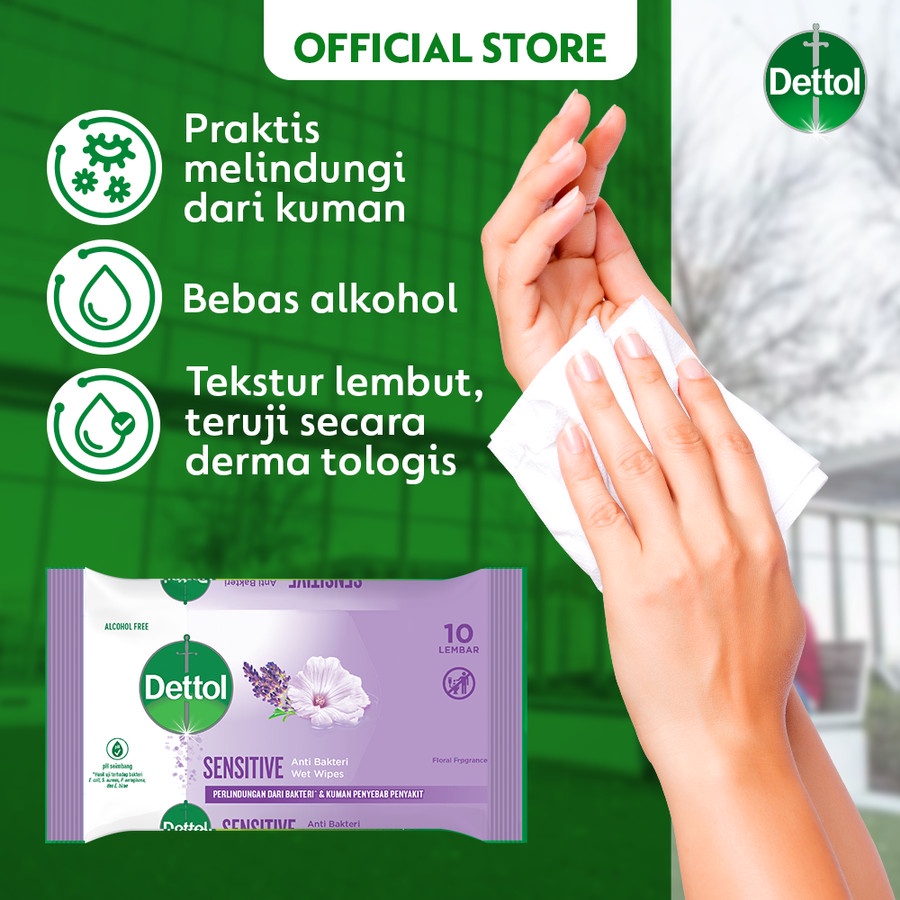 Dettol Wipes Sensitive 10s