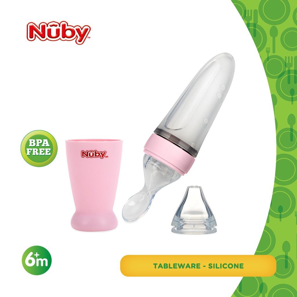 NUBY - All Silicone Squeeze Feeder - Fruit Feeder - Juice Feeder - Sendok Meal