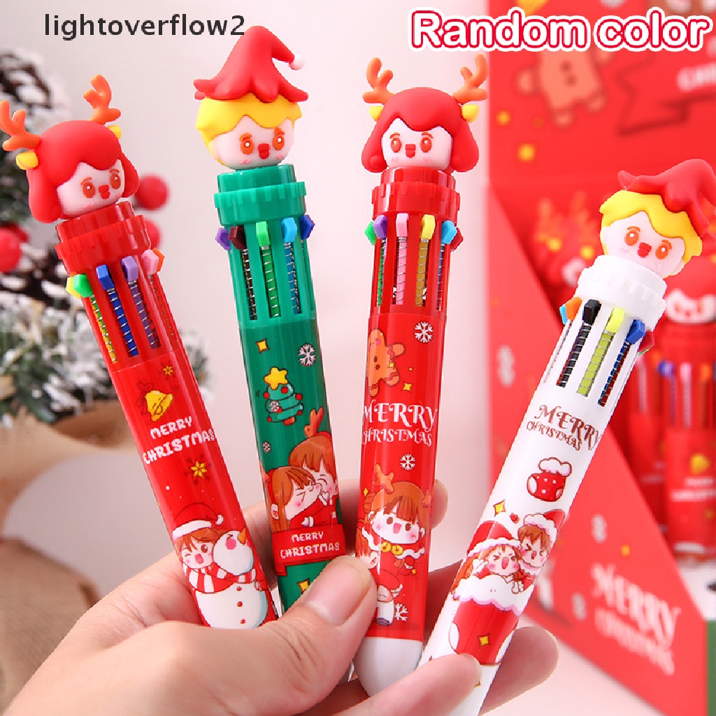 (lightoverflow2) Pulpen 10 Warna Untuk Hadiah Natal