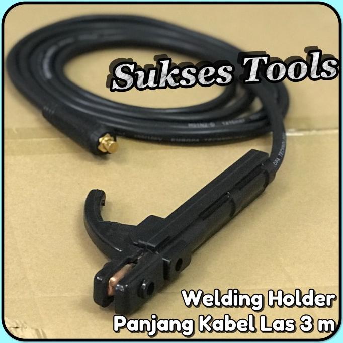Tang Las / Welding Holder + Tang Massa /Earth Clamp Set + Kabel Las