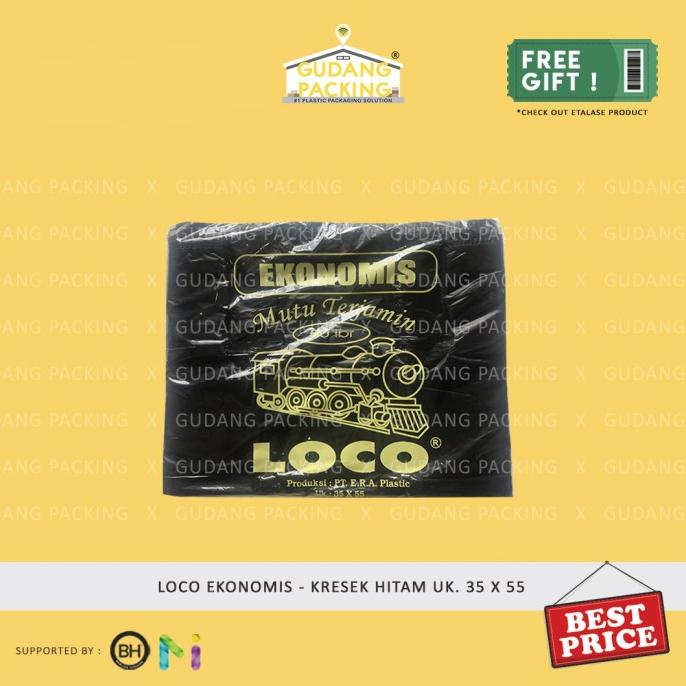 

LOCO Ekonomis - Kantong Plastik Kresek Hitam Uk 35 x 55