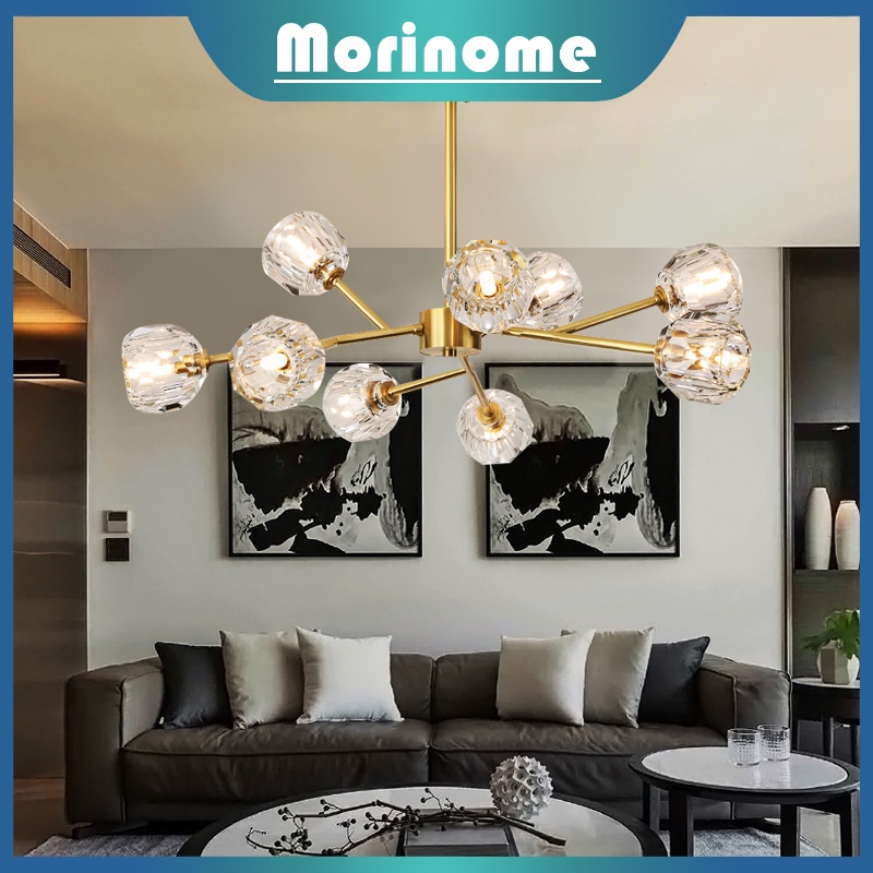 Jual Lampu Gantung 6/9 Kristal Chandelier Ruang Tamu Mewah Kamar Tidur