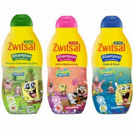 (GROSIR) Zwitsal kids shampoo with cond 180ml pink/blue/green