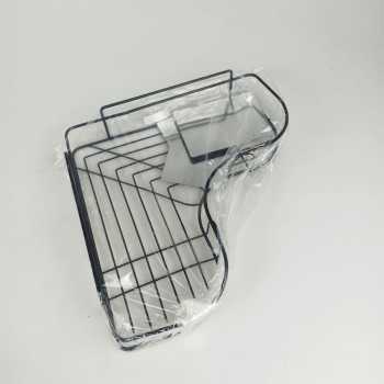 GV8i Lemonbest Rak Sudut Kamar Mandi Triangular Bathroom Organizer Rack G49 Black Or-i