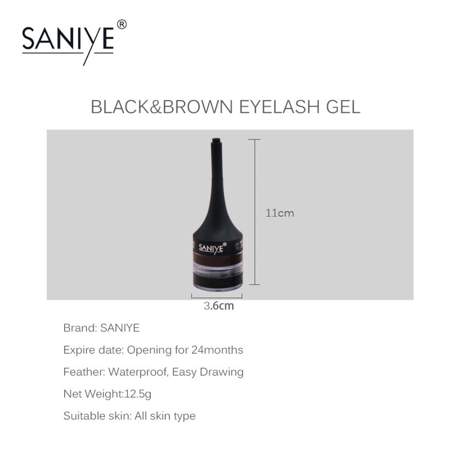 SANIYE M 208 Waterproof Eyeliner Gel Pen Pencil tahan lama Eye liner Hitam Kecoklatan 2 in1 BPOM