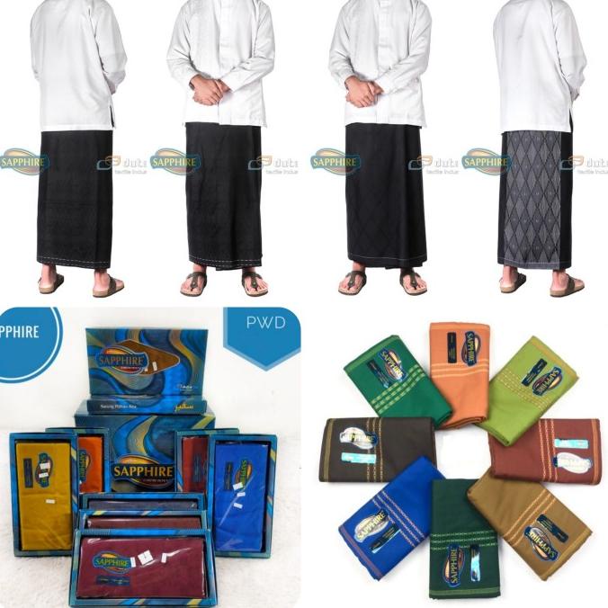 sarung Sapphire / safir dewasa hitam putih