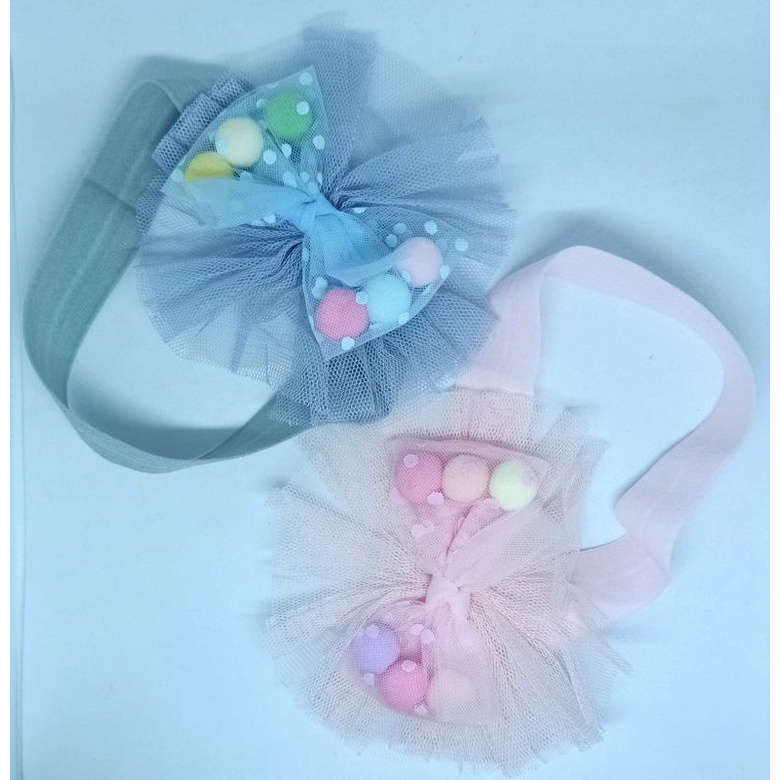 ~ PIYOSHI08 ~ Bando Bayi Lucu Pom Pom Aksesoris Rambut / Baby Headband Fashion Accessories AF233