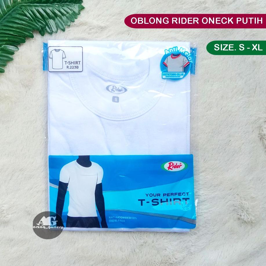 Sale Sekarang--OBLONG RIDER O-Neck | kaos rider | Kaos Hitam polos | Kaos dalam | kaos PUTIH | Kaos 