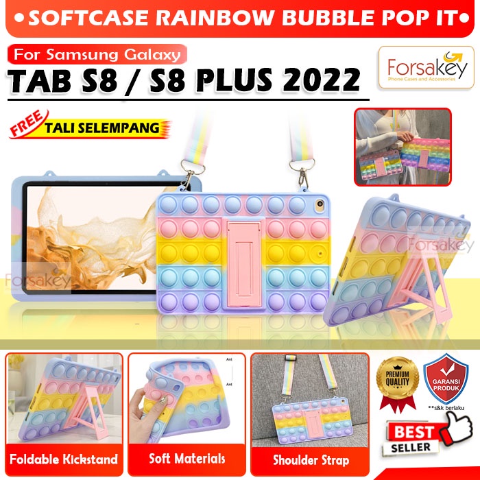 Samsung Galaxy Tab S8 11 S8+ Plus 12.4 Inch 2022 SM X706 X806 Wifi LTE POP IT Soft Case Casing Cover