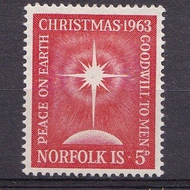 

0627 Perangko Norfolk Islands 1963 Christmas 1v Mnh